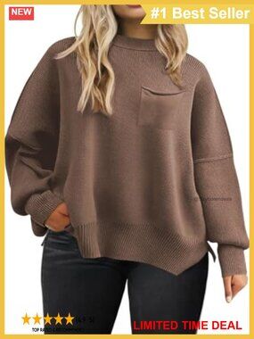 Plus Size Oversized Turtleneck Sweater Batwing Long Sleeve Tunic Pullover
